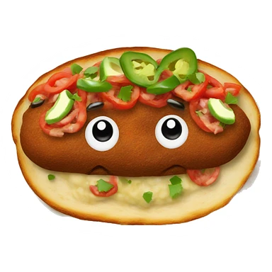 Mexican molletes with chorizo sticker