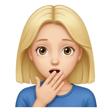 Девушка с широко раскрытыми глазами от удивления, чуть улыбаясь и прикрыв рот рукой. sticker