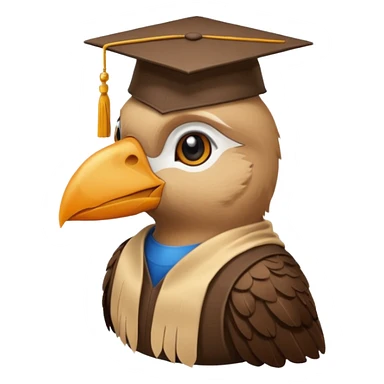 Bird graduate college sticker