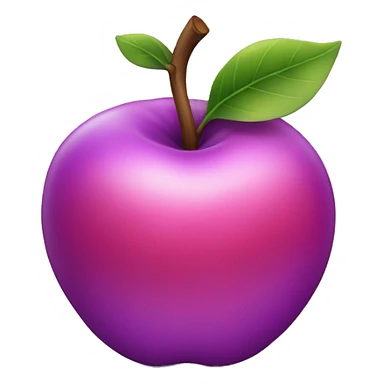 Purple pink Apple  sticker