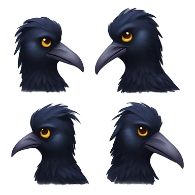 Raven heart sticker