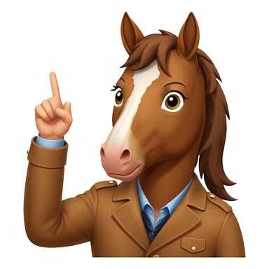 Horse flipping the bird sticker