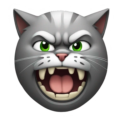 angry with cat sticker