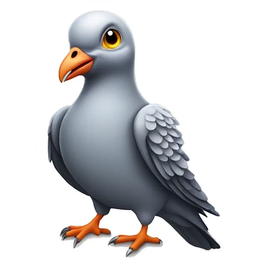 Pigeon holding gun sticker