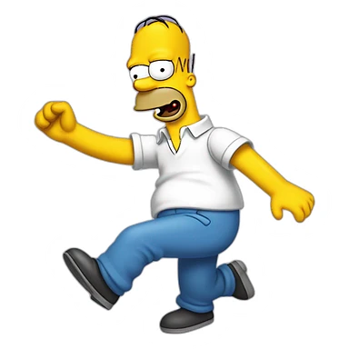 Homer simpson qui danse sticker