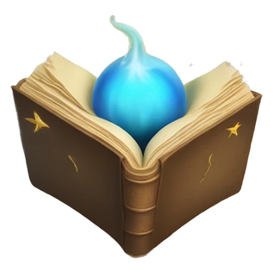 An open book with magic coming out of it sticker