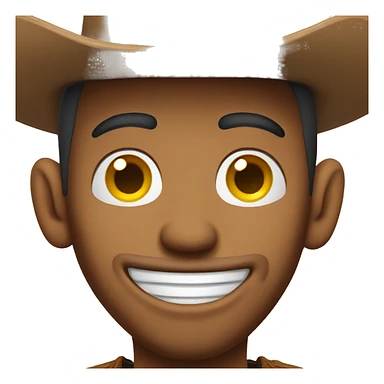 wink cowboy sticker