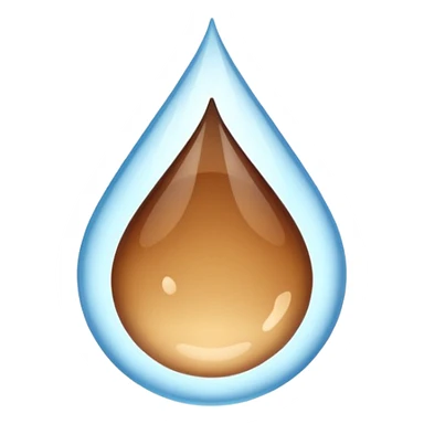 Brown droplet sticker