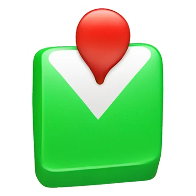 3D green check mark sticker