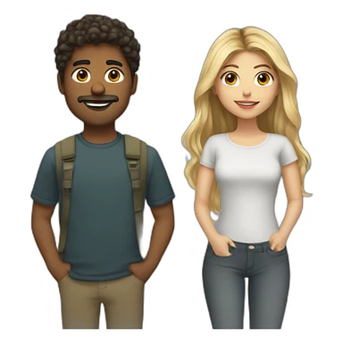 Nathan et louane sticker