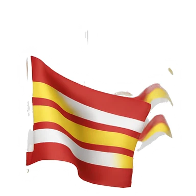 flag white red yellow sticker