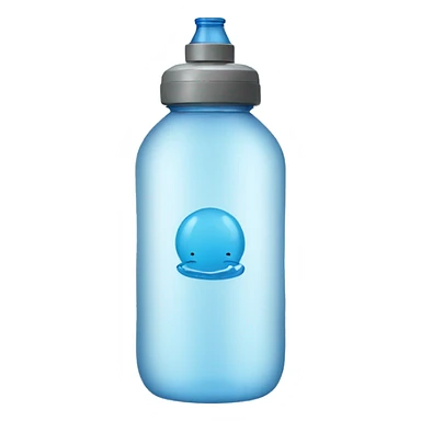 water bottle with brand sticker