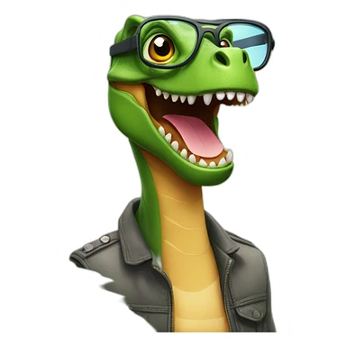 Dinosaure avec des lunettes  sticker