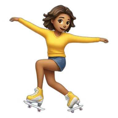 Chica patinando sticker