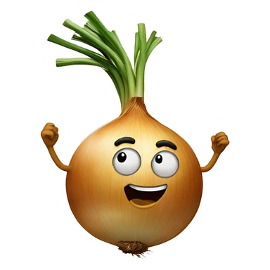 Onions dancing on a pile of paper sticker