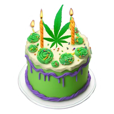 Marijuana birthday sticker