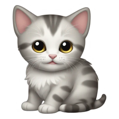 Kitten with a plump butt sticker