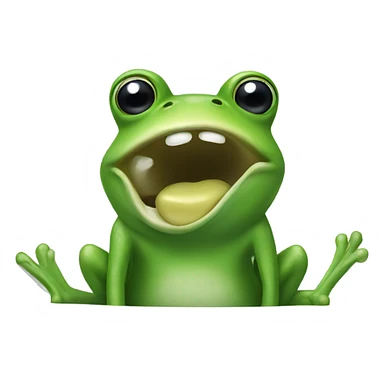 Frog on a toilet sticker