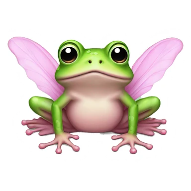 Frog with pink wings sticker