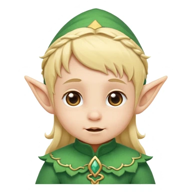 baby elf blonde hair sticker