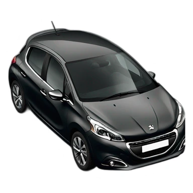 Black Peugeot 208 sticker