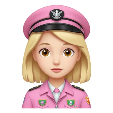 scout girl with pretty pink uniform sticker