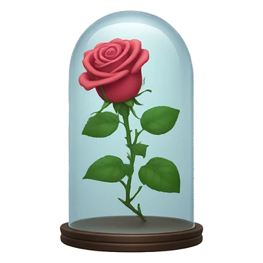 Rose in a glass case sticker