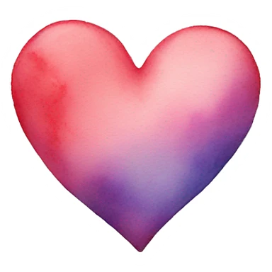 watercolor heart  sticker