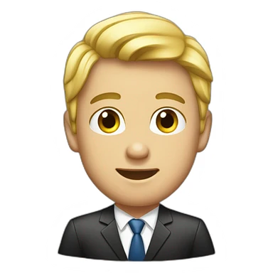 young blon male sportiv politician sticker