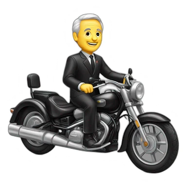 président denis sassous sur une moto sticker
