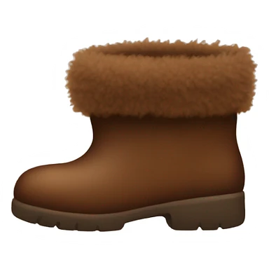brown fuzzy boots  sticker