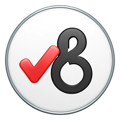 Crea un emoji de la verificación de tik tok con el bien  sticker