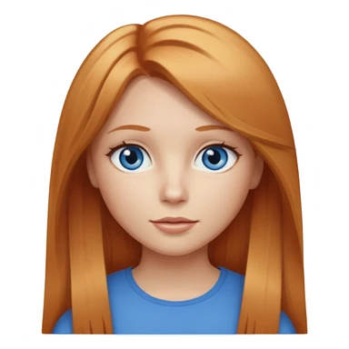 I want a girl with strawberry blonde hair that’s straight and long sticker