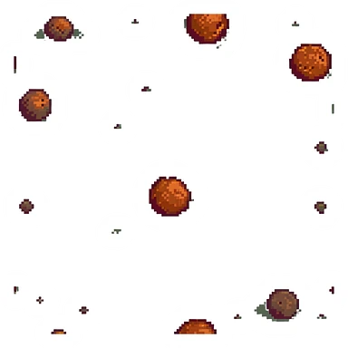 Mars with craters sticker