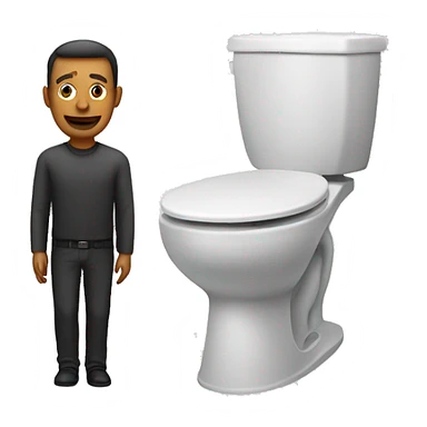 toilet and a man sticker