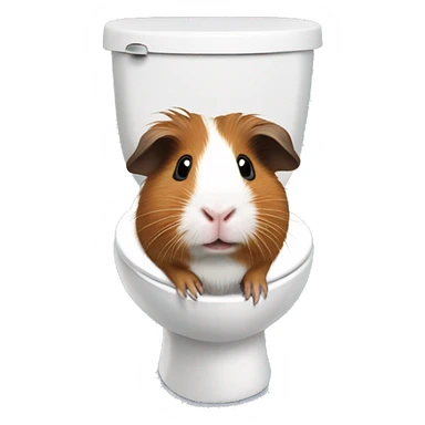 Guinea pig in the toilet sticker