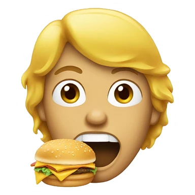 Person eating McDonald  sticker