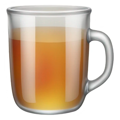 a clear glass of hot apple cider sticker