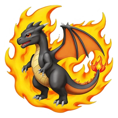  Charizard black sticker