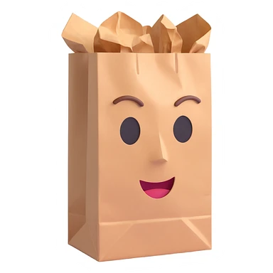 head with paper bag inside sticker