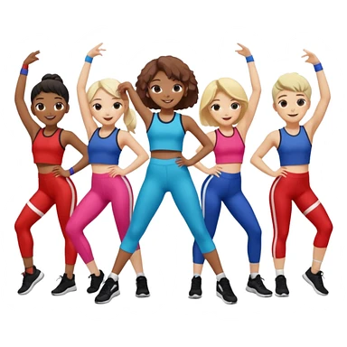 peopel in a class for k-pop dance sticker