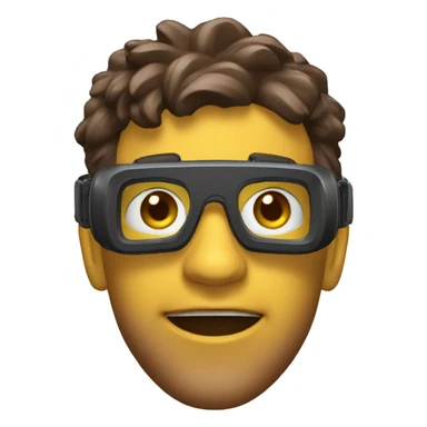 Gamer with VR googles amazed sticker