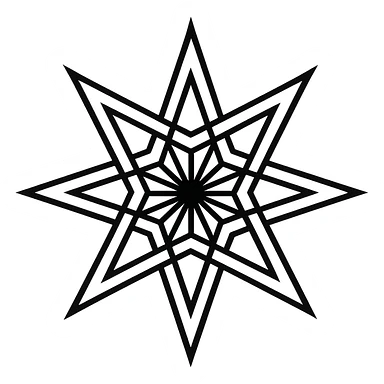 star with a geometric pattern sticker