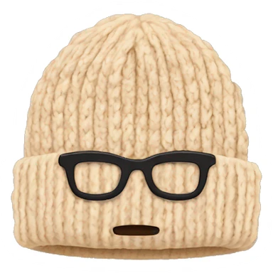 beige winter beanie no person sticker