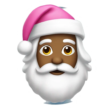 Santa with a pink Santa hat. sticker