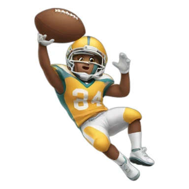 baby catching a touchdown pass sticker