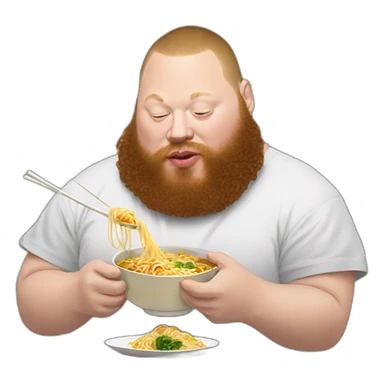 action Bronson eating ramen sticker