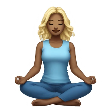 Paytas meditating blue beautiful girl blonde sticker
