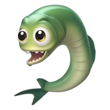shocked eel fish sticker