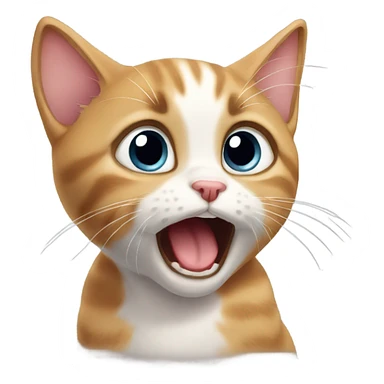 shocked kitten sticker